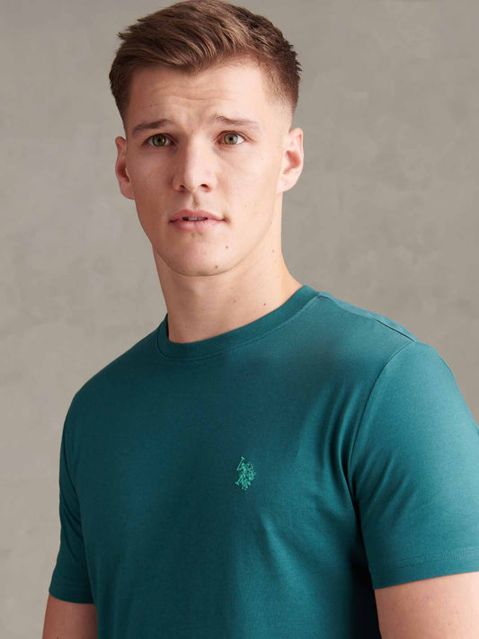 Mens Double Horsemen T-Shirt in Mediterranea