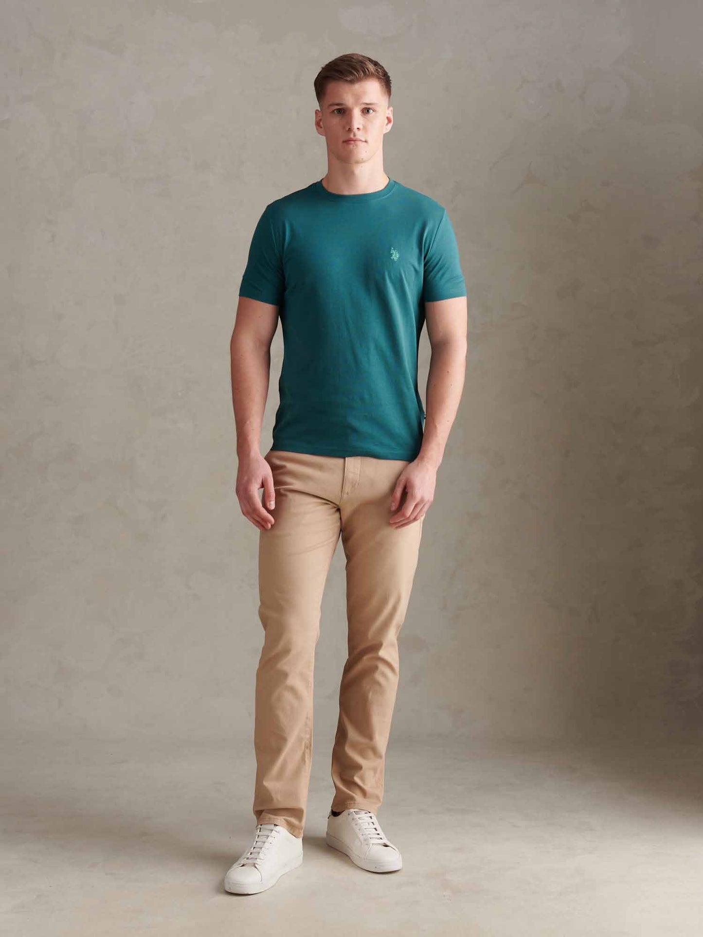 Mens Double Horsemen T-Shirt in Mediterranea