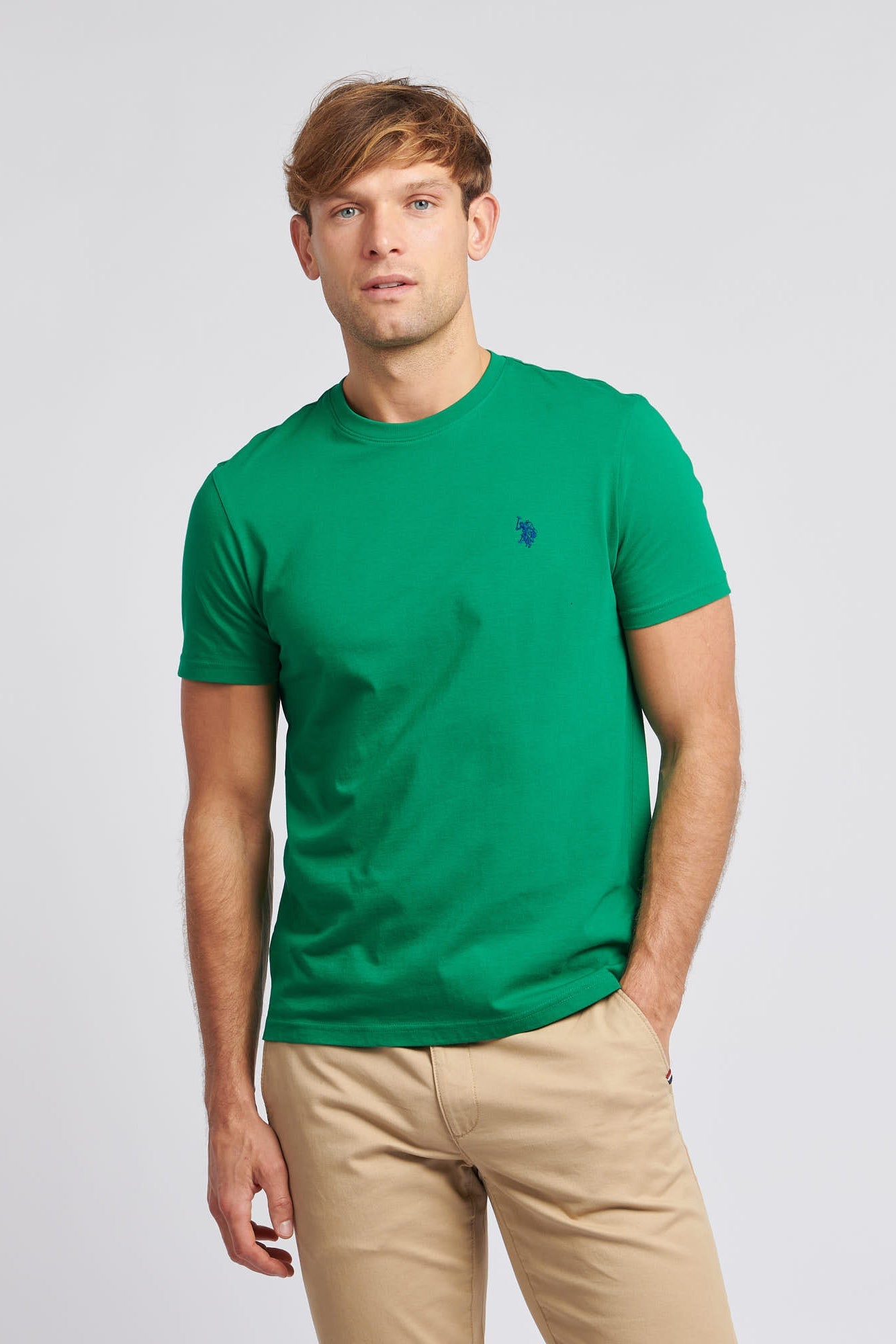 U.S. Polo Assn. Mens Double Horsemen T-Shirt in Lush Meadow