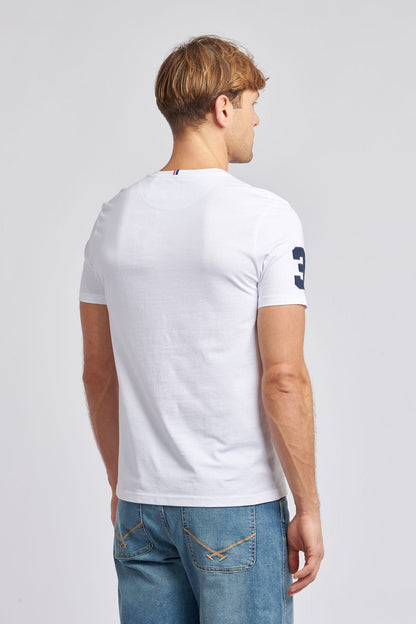 Mens Player 3 T-Shirt in White / Dark Sapphire Navy DHM