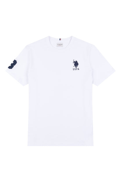 Mens Player 3 T-Shirt in White / Dark Sapphire Navy DHM