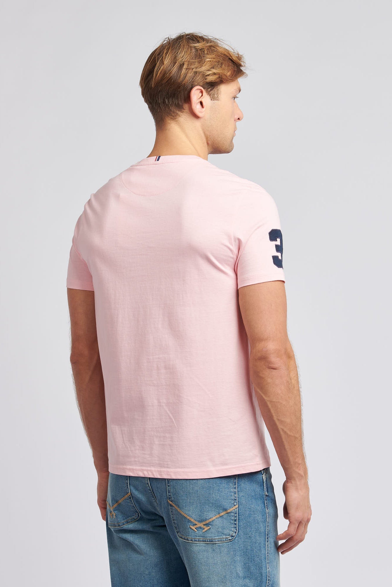 Mens Player 3 T-Shirt in Tickled Pink