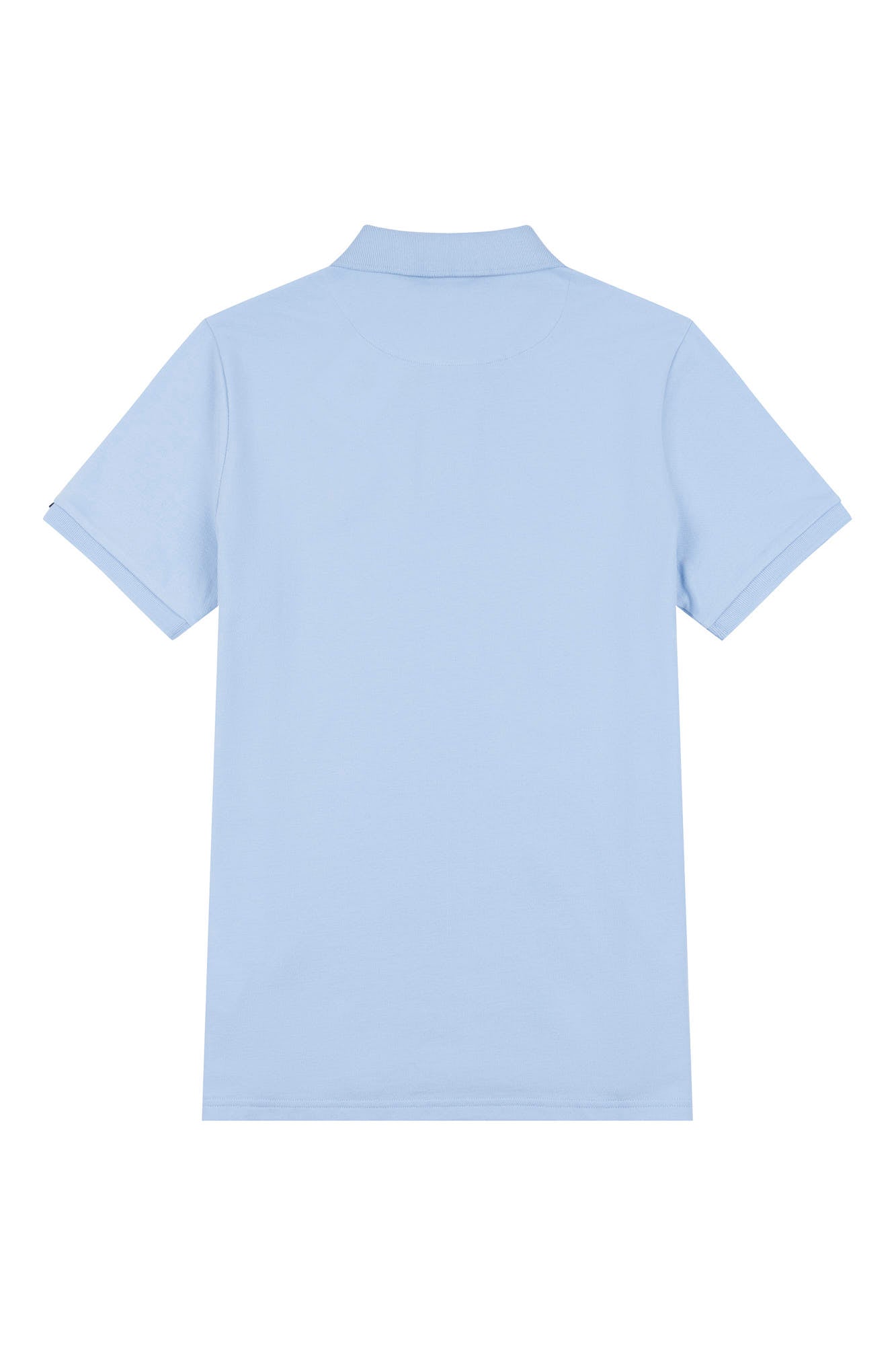 Mens Pique Polo Shirt in Chambray Blue