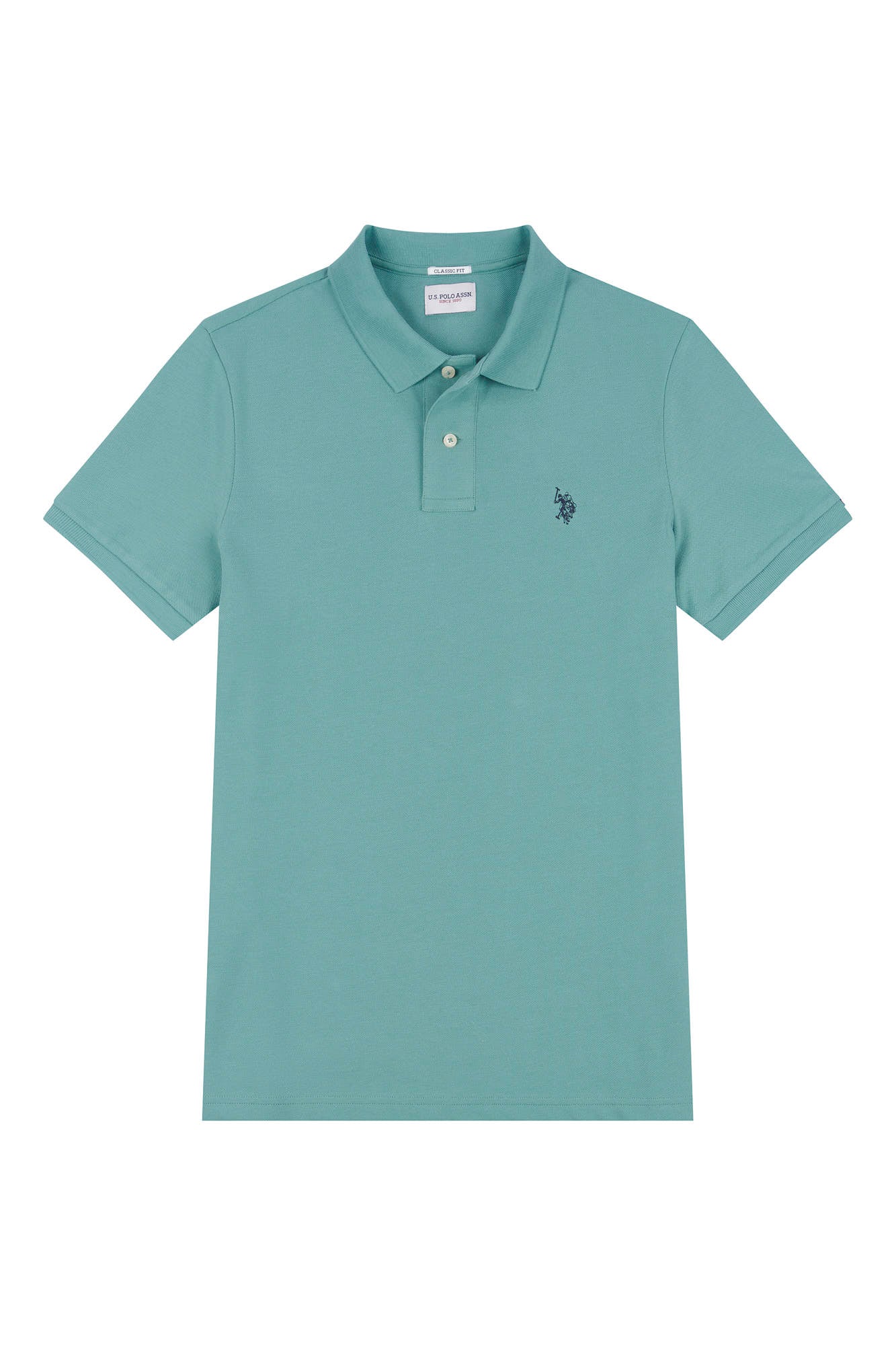 2 For £75 Offer - Mens Pique Polo Shirt in Mineral Blue