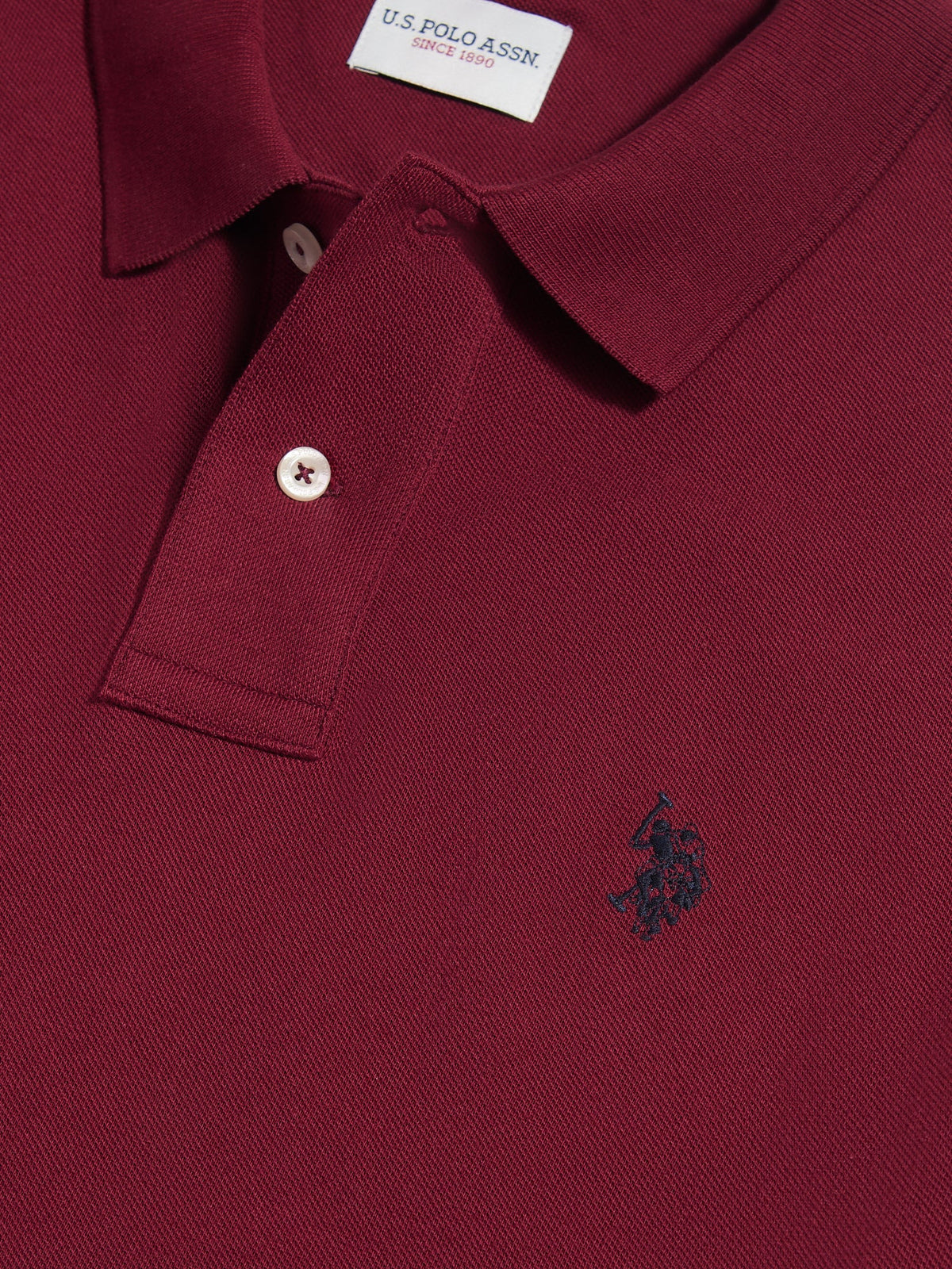Mens Double Horsemen Polo Shirt Cabernet