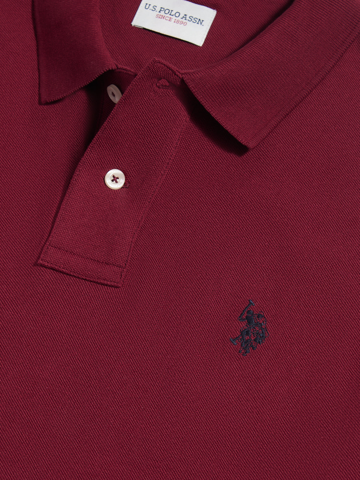 Mens Double Horsemen Polo Shirt Cabernet