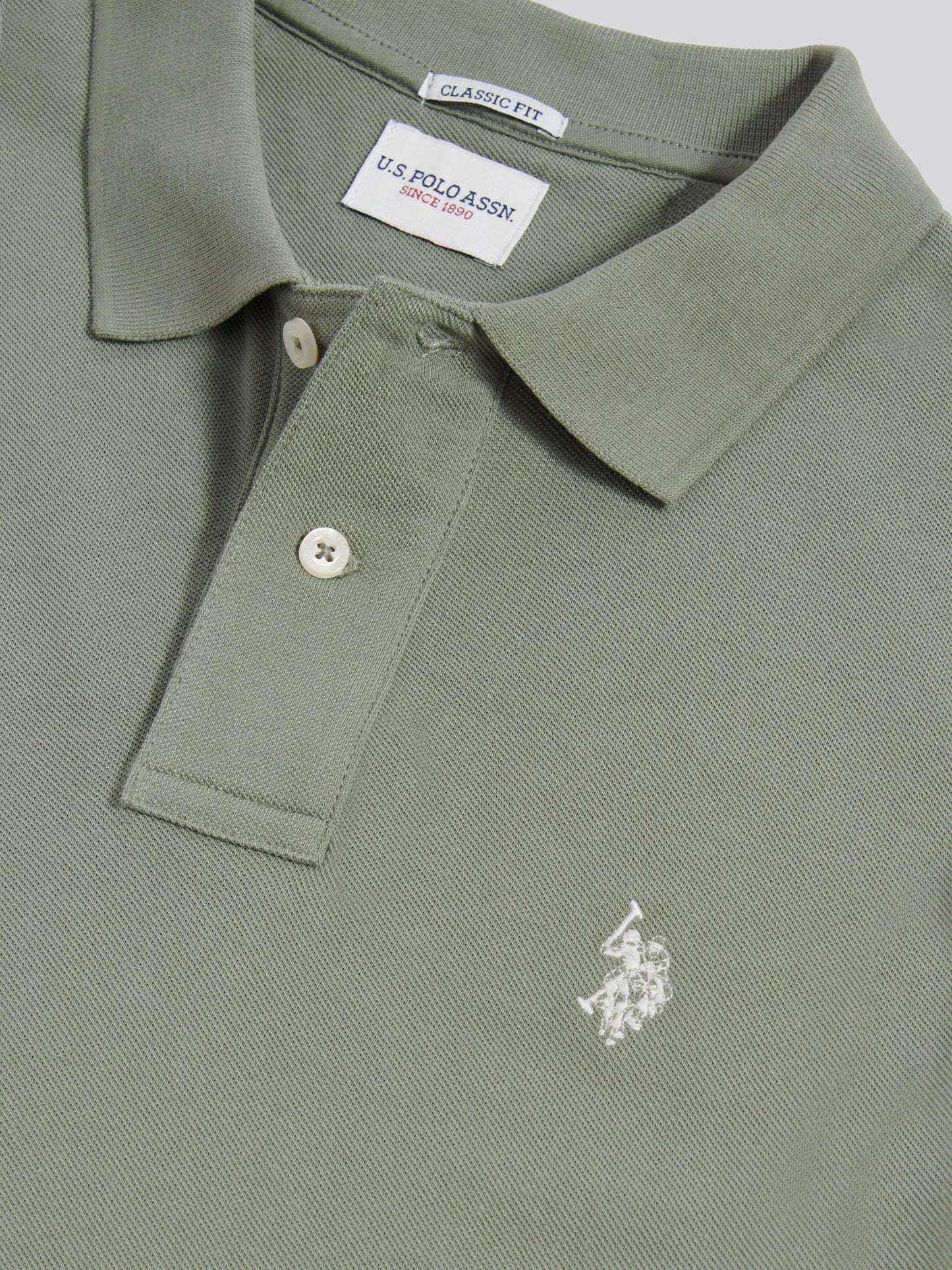 Mens Double Horsemen Polo Shirt Sea Spray