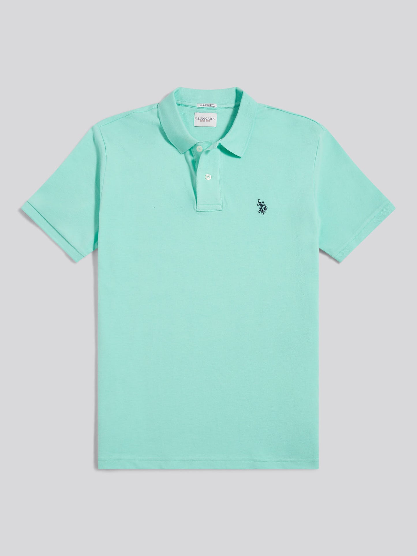 Mens Double Horsemen Polo Shirt Ice Green
