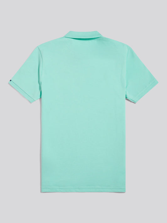 Mens Double Horsemen Polo Shirt in Ice Green