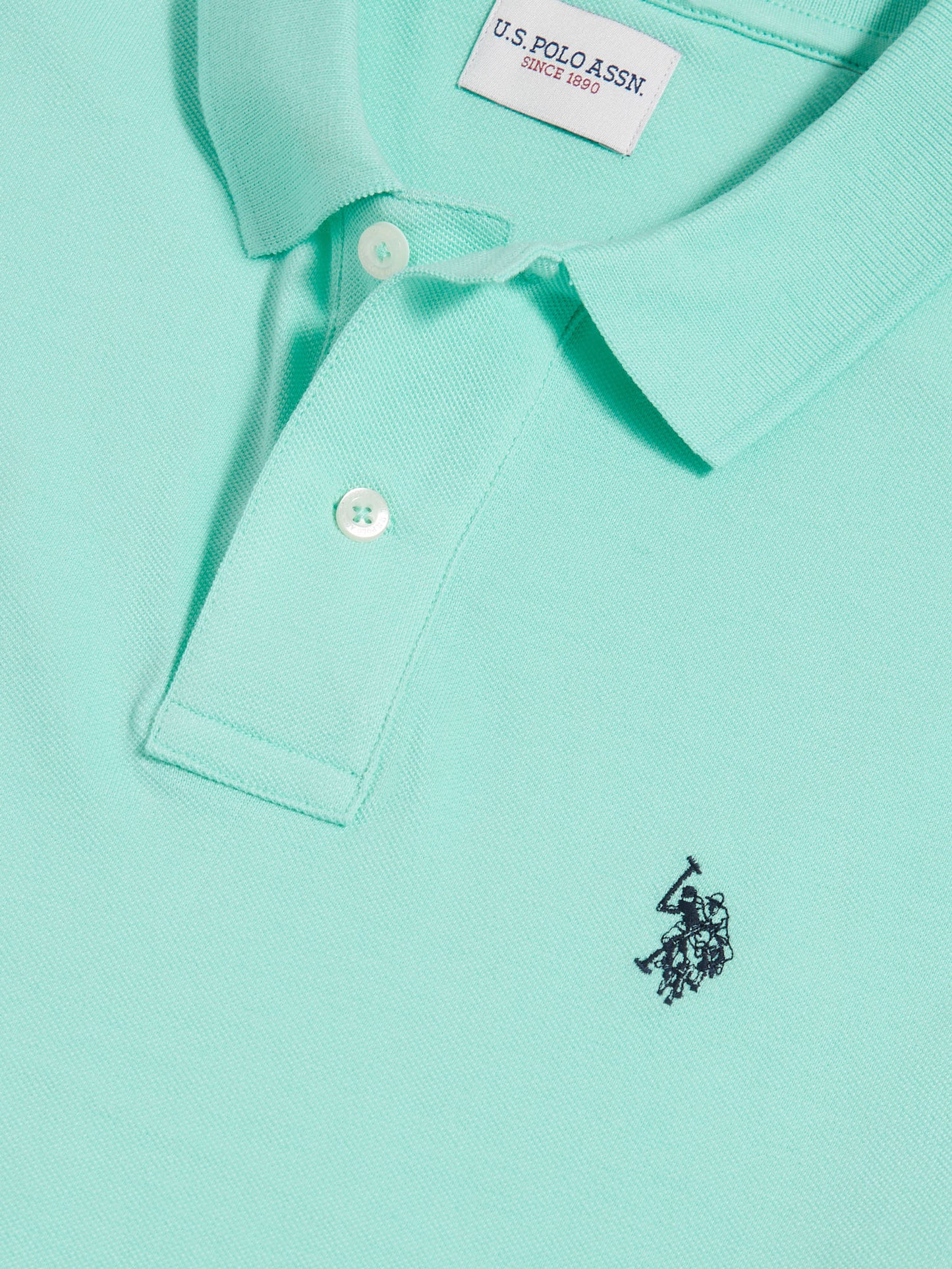Mens Double Horsemen Polo Shirt Ice Green