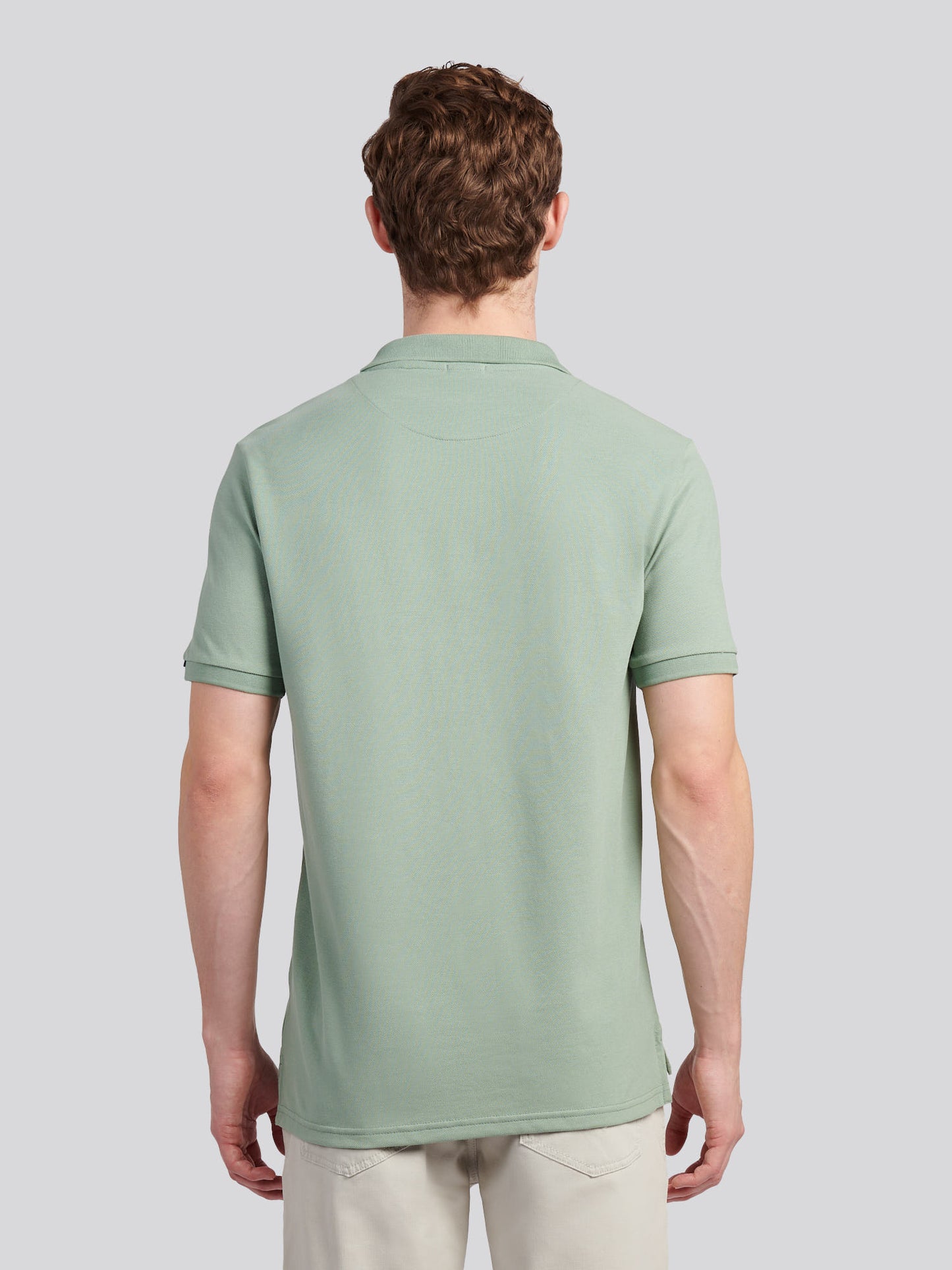 Mens Double Horsemen Polo Shirt in Iceberg Green