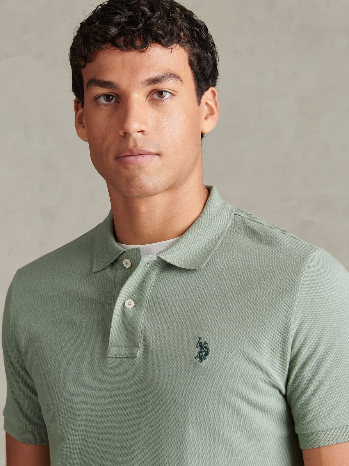 Mens Double Horsemen Polo Shirt Lily Pad