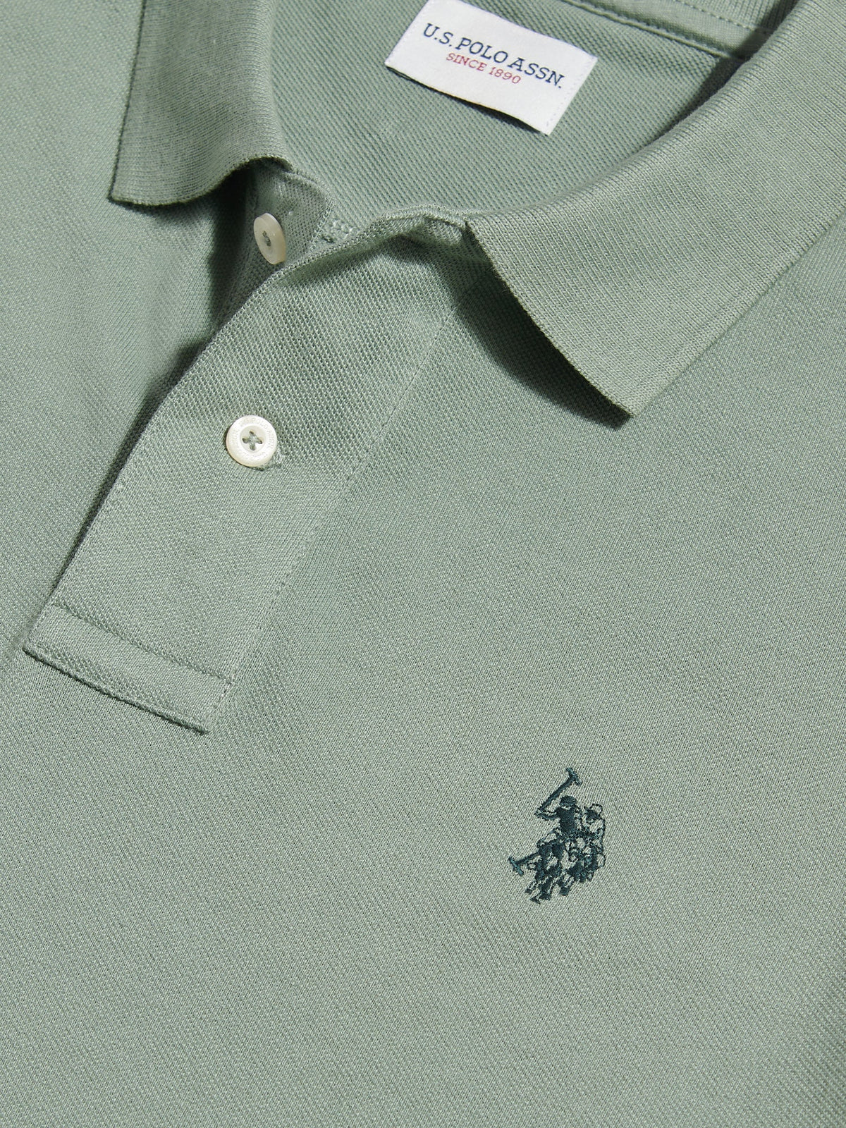 Mens Double Horsemen Polo Shirt Lily Pad
