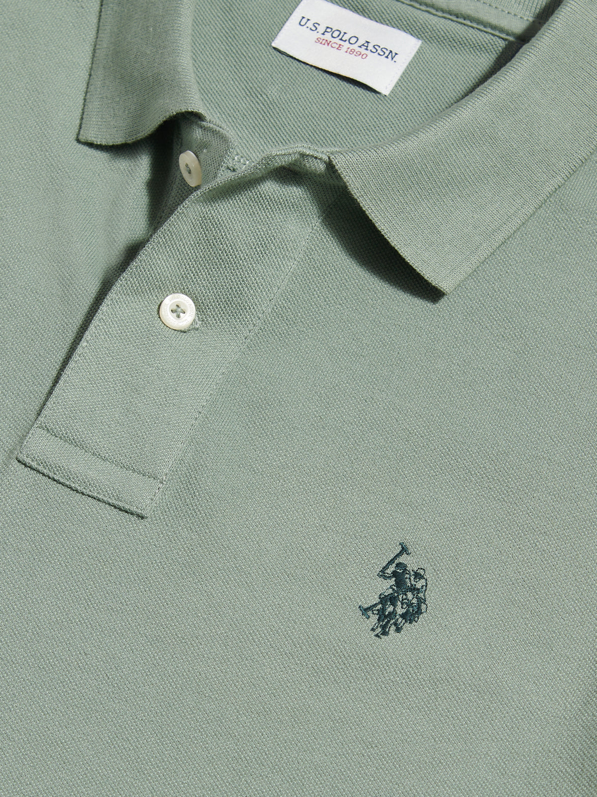 Mens Double Horsemen Polo Shirt Lily Pad