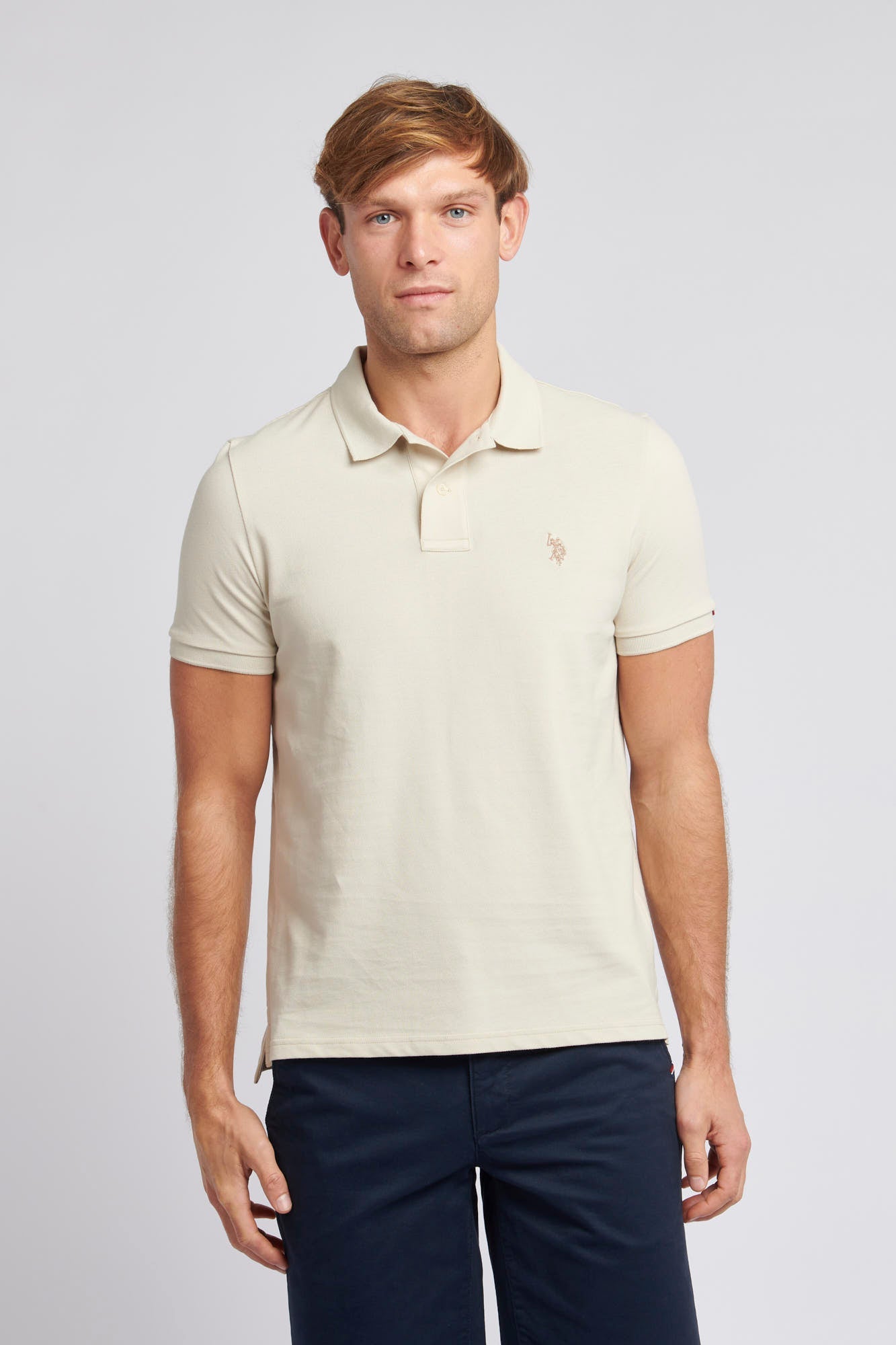 U.S. Polo Assn. Mens Pique Polo Shirt in French Oak