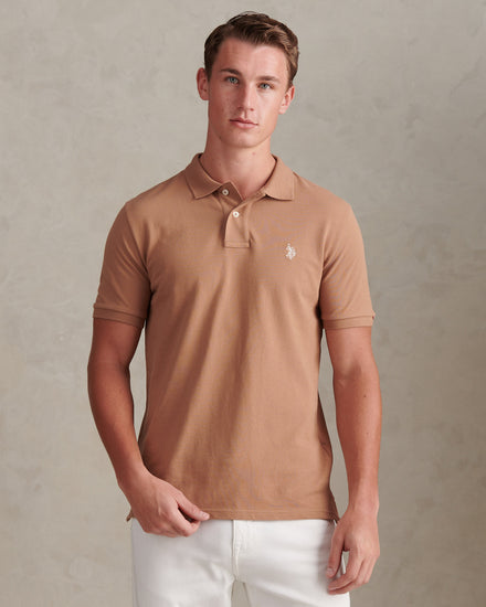 Mens Double Horsemen Polo Shirt in Burro
