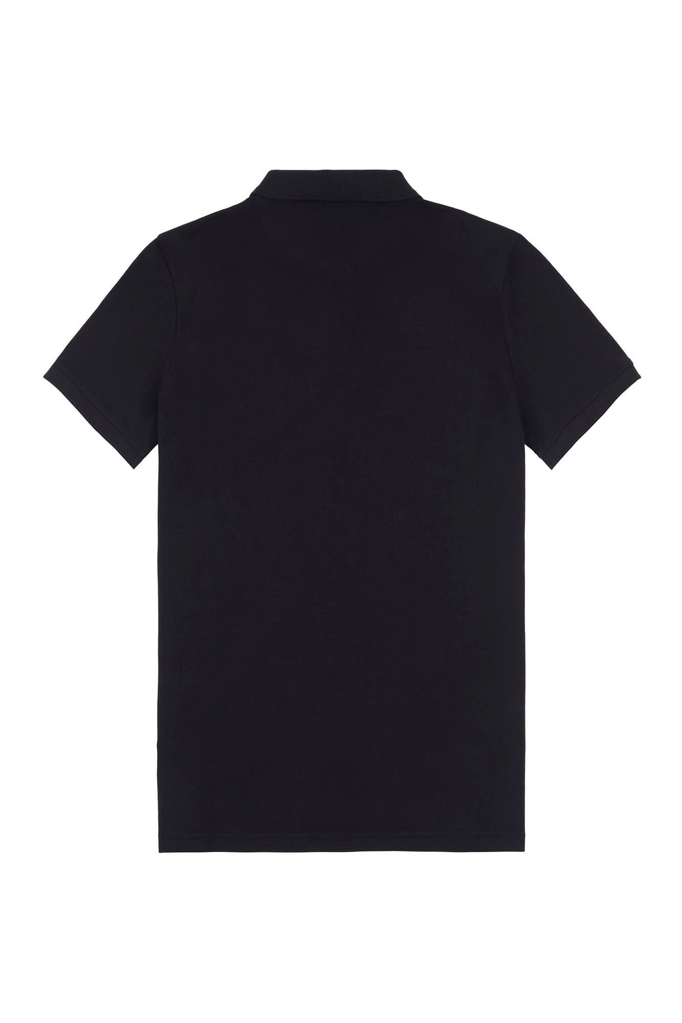 Mens Pique Polo Shirt in Black Bright White DHM