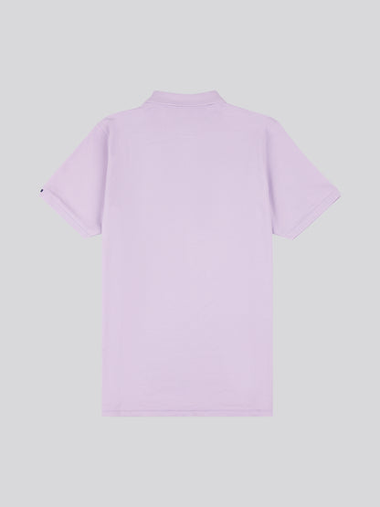 Mens Pique Polo Shirt in Lilac Breeze