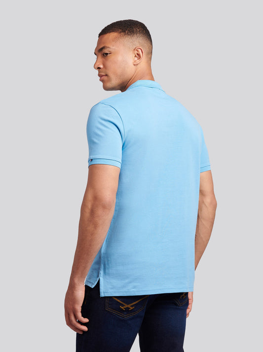 Mens Double Horsemen Polo Shirt in Heritage Blue