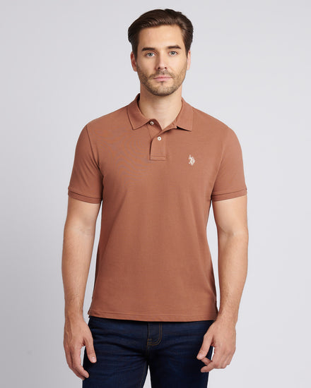 Mens Double Horsemen Polo Shirt in Rawhide