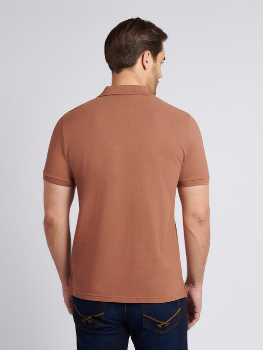 Mens Double Horsemen Polo Shirt in Rawhide