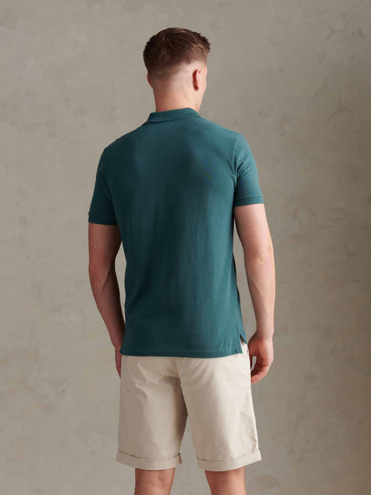 Mens Double Horsemen Polo Shirt in Mediterranea