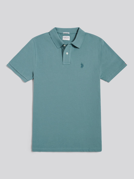 Mens Double Horsemen Polo Shirt in Arctic