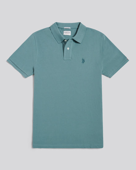 Mens Double Horsemen Polo Shirt in Arctic