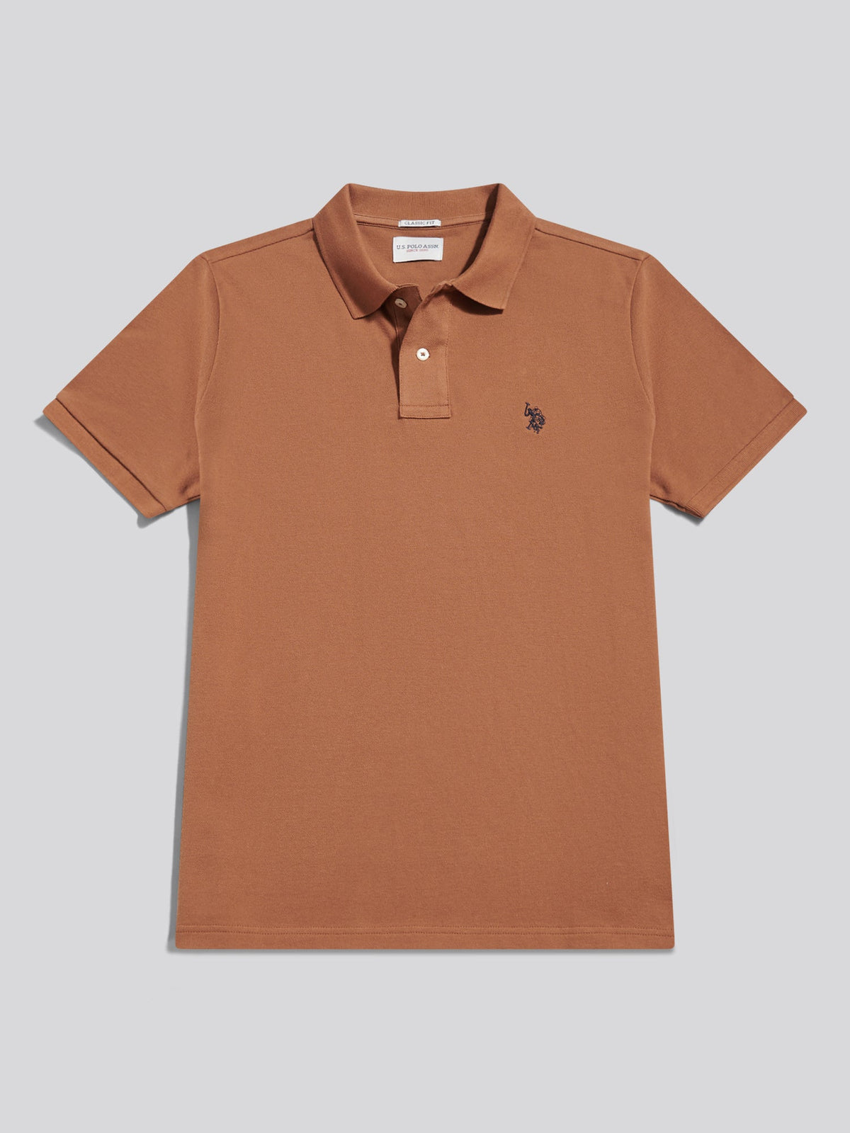 Mens Double Horsemen Polo Shirt Autumn Leaf