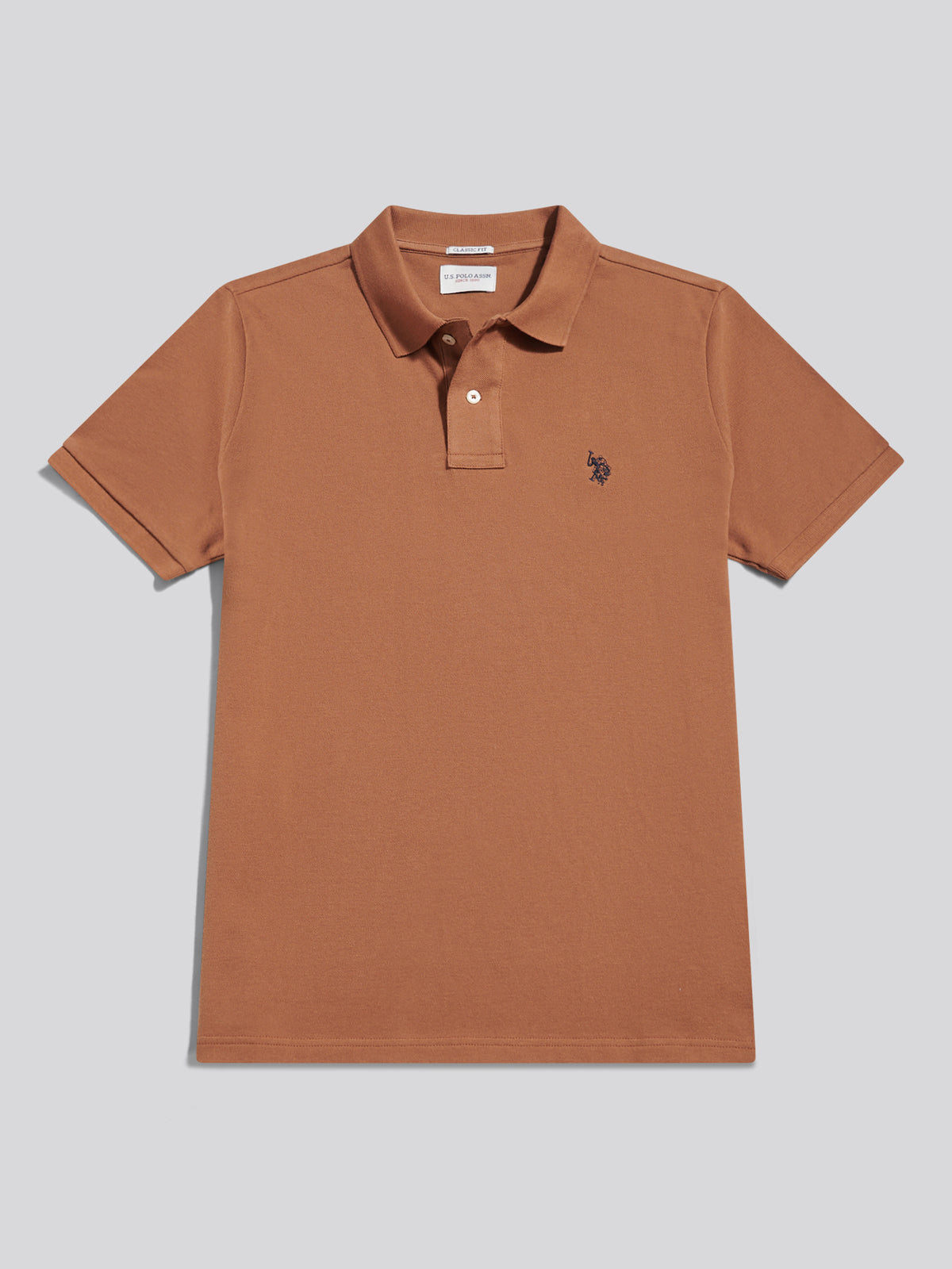 Mens Double Horsemen Polo Shirt Autumn Leaf