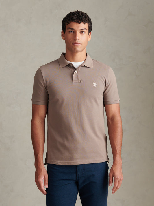Mens Double Horsemen Polo Shirt Cinder