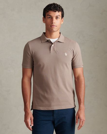 Mens Double Horsemen Polo Shirt Cinder