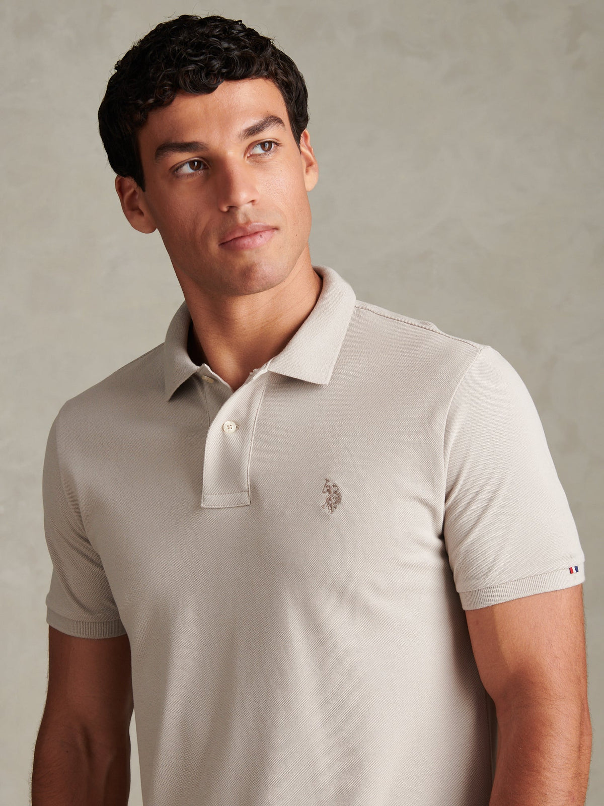 Mens Double Horsemen Polo Shirt Cinder