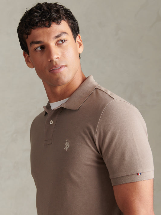 Mens Double Horsemen Polo Shirt Cinder