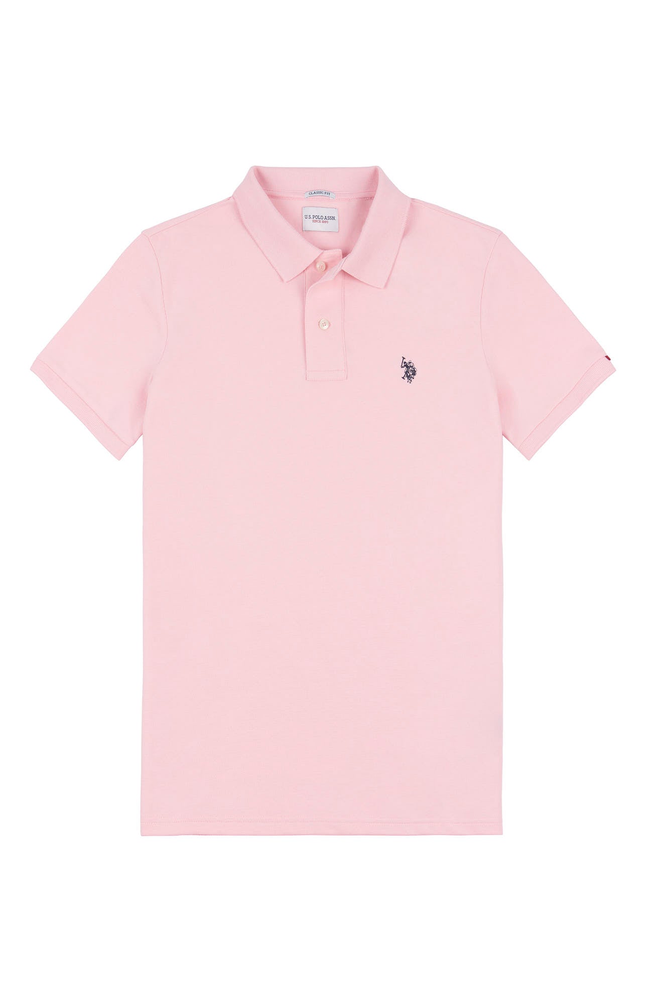 Mens Pique Polo Shirt in Tickled Pink