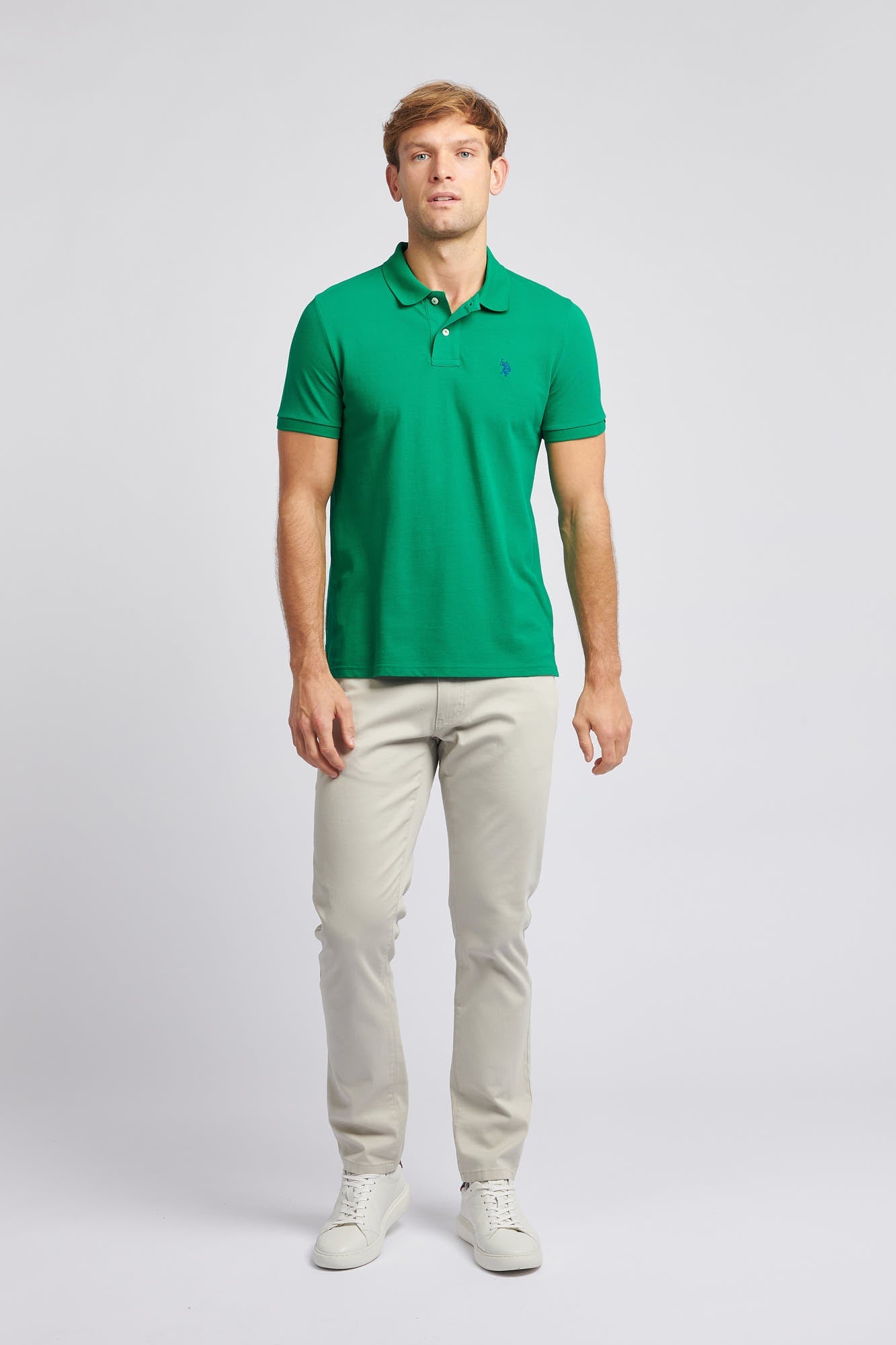 Mens Pique Polo Shirt in Lush Meadow