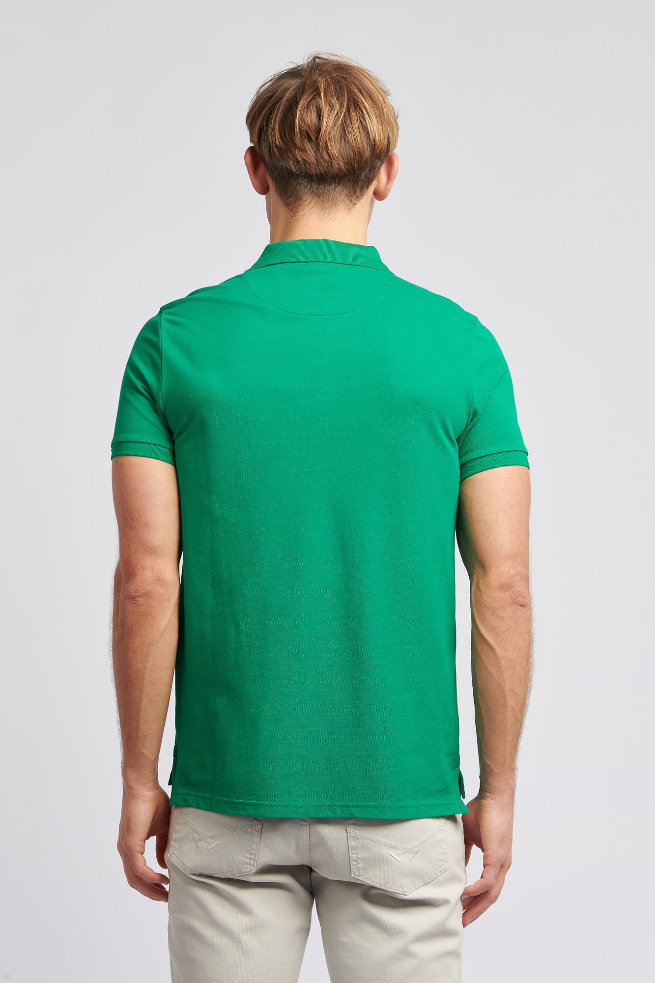 Mens Pique Polo Shirt in Lush Meadow