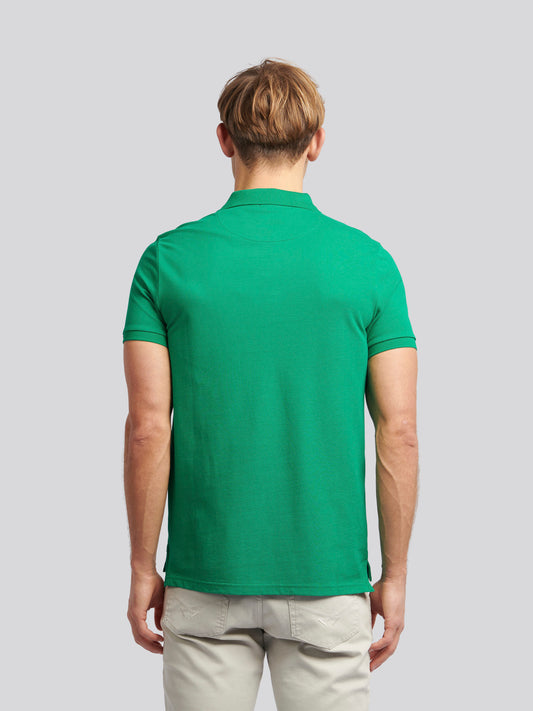 Mens Double Horsemen Polo Shirt in Lush Meadow