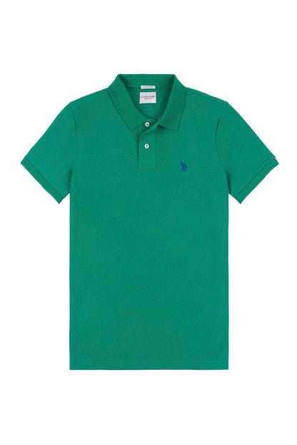 Mens Pique Polo Shirt in Lush Meadow