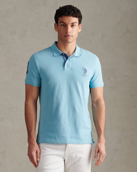 Mens Player 3 Polo Shirt Air Blue