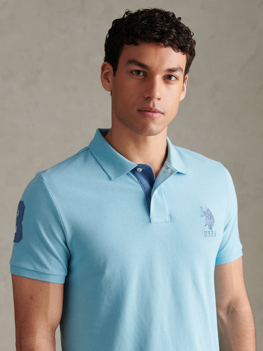 Mens Player 3 Polo Shirt Air Blue