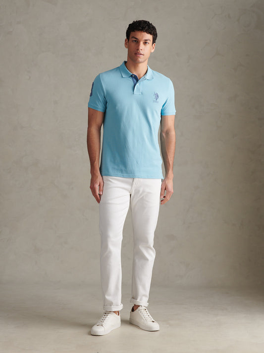 Mens Player 3 Polo Shirt Air Blue