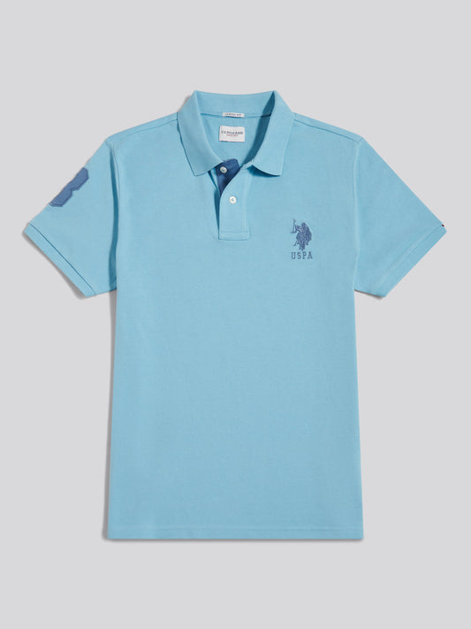 Mens Player 3 Polo Shirt in Air Blue