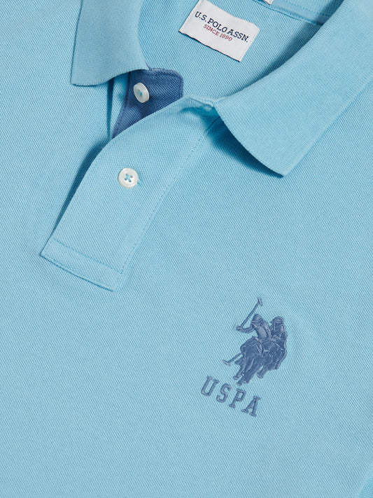 Mens Player 3 Polo Shirt in Air Blue