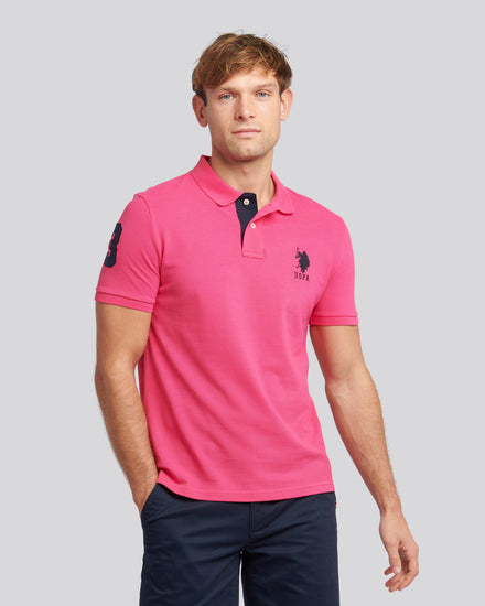 Mens Player 3 Polo Shirt in Raspberry Sorbet