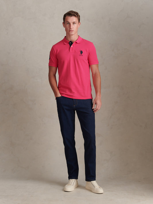Mens Player 3 Polo Shirt in Raspberry Sorbet