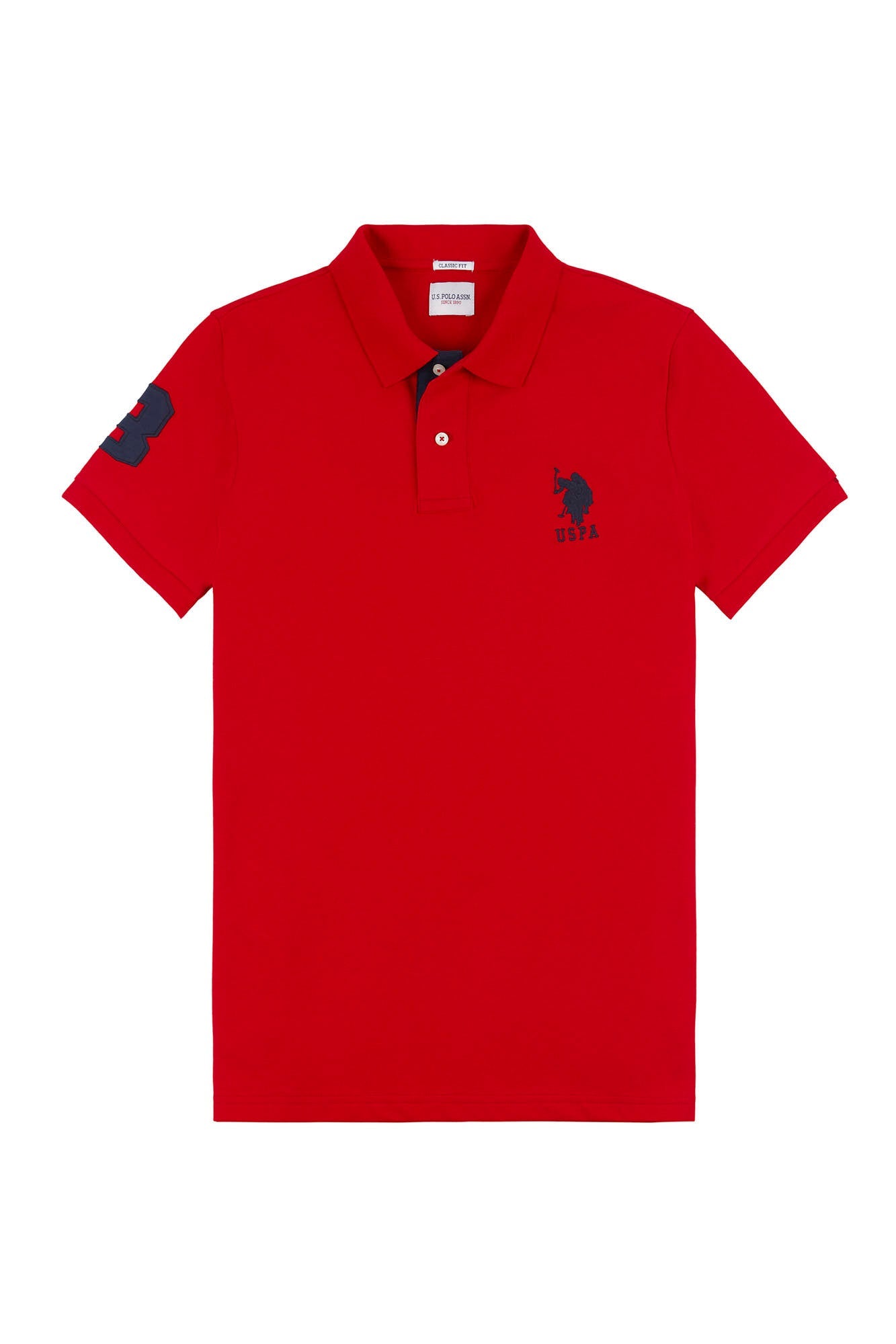 Mens Player 3 Pique Polo Shirt in Haute Red