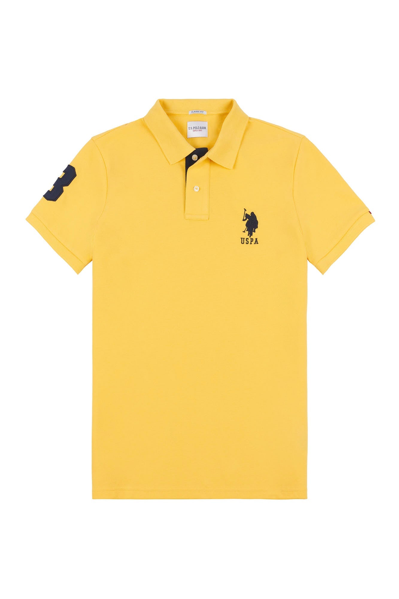 Mens Player 3 Pique Polo Shirt in Sunset Gold