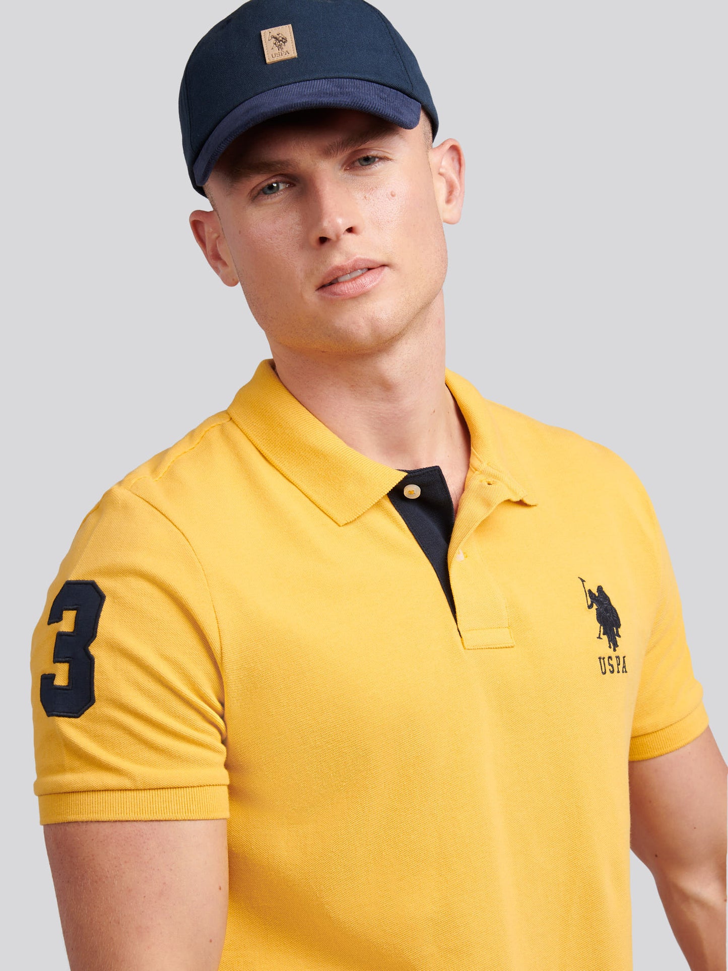 Mens Player 3 Polo Shirt in Golden Apricot