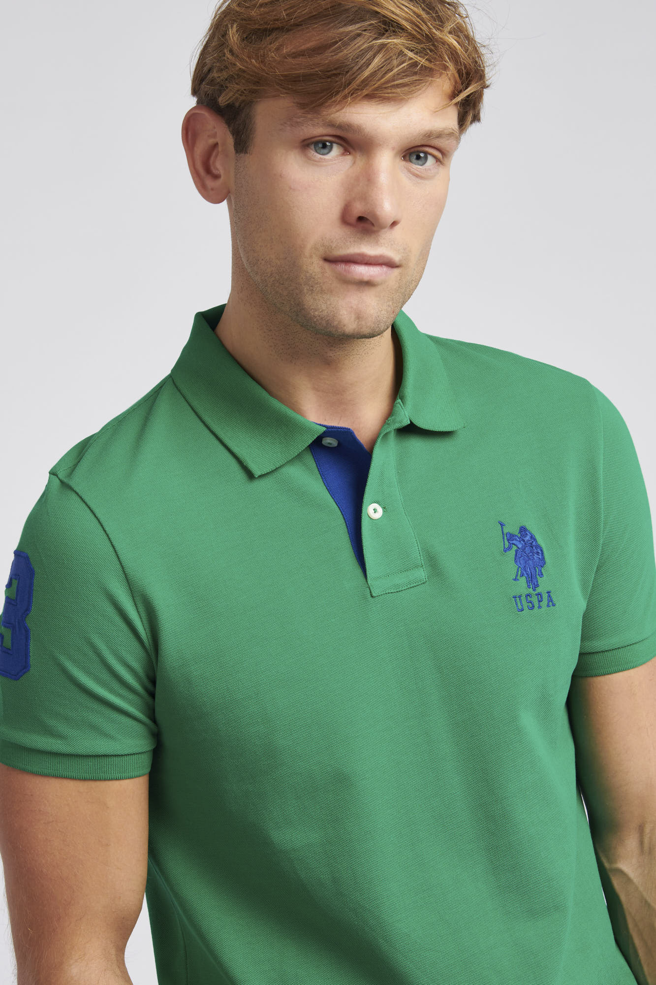 Mens Player 3 Pique Polo Shirt in Lush Meadow